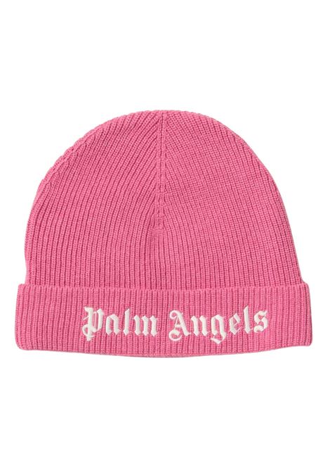 Cappello bambina in misto lana e cashmere PALM ANGELS | PGLC005F22KNI001/MFUCSIA